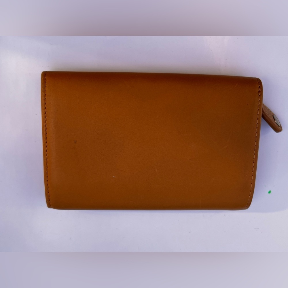 Coach Orange brown butter leather bifold wallet Leather Wallet - Picture 8 of 11